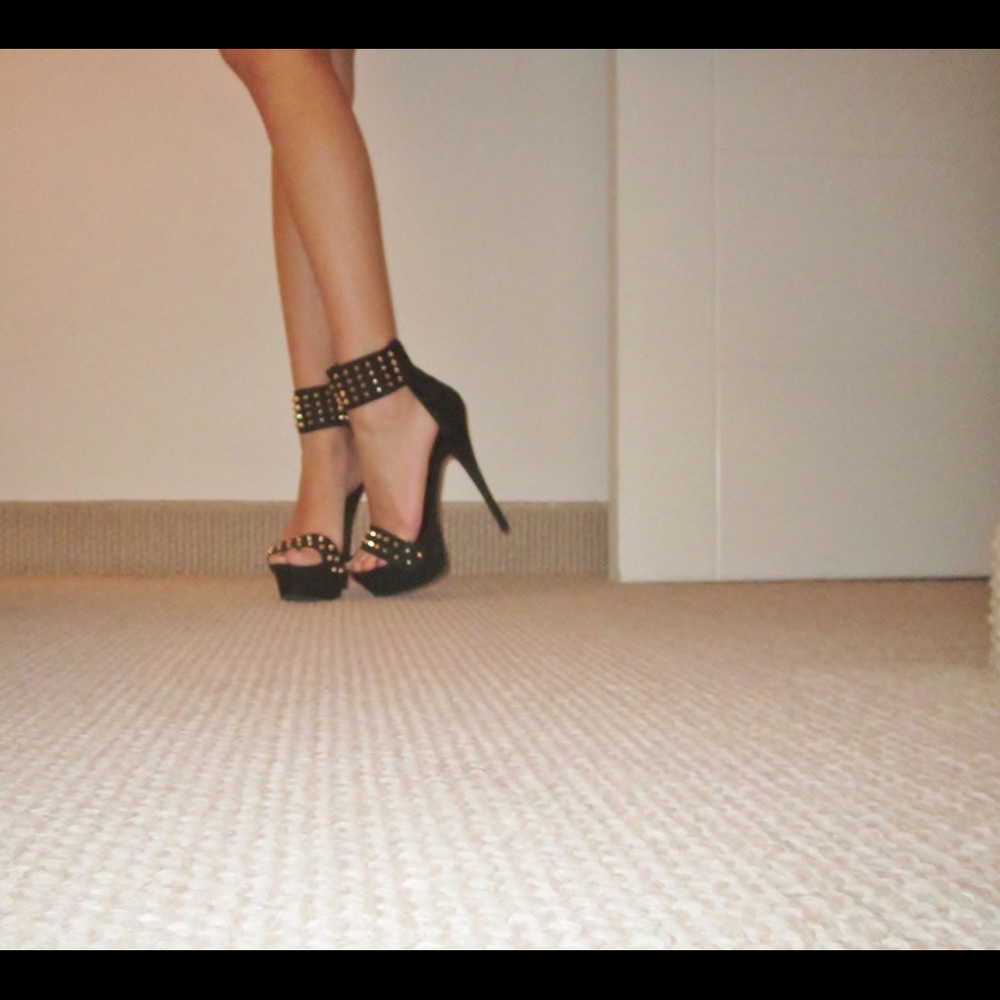 High heels sandals.